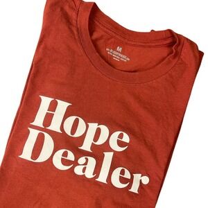 Beacon Threads Hope Dealer Graphic T-Shirt Burnt Orange Rust Mens Medium M